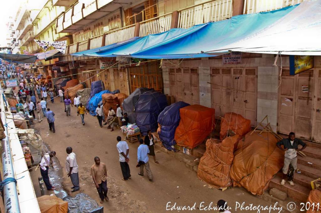 Kikuubo Lane, one of the busiest streets in downtown Kampala remains sparsely occupied as Kampala City Traders Association (KACITA) go on strike against the rising dollar against the local currency which has in turn increased the cost of operation on July 6, 2011.The traders say shops will be closed until Friday.